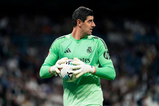 REAL MADRID CF v REAL OVIEDO. LA LIGA 2025 2026. ROUND 36. REAL MADRID CF v REAL OVIEDO. LA LIGA 2025 2026. ROUND 36. Real Madrid CFÂ s Thibaut Courtois during La Liga match. May 14, 2026 (ALTERPHOTOS Tomas Garrido) MadridSpain  Copyright: xTomasxGarridox