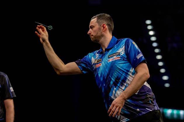 Darts BetMGM Premier League Luke Humphries during 2nd Semi-Final against Luke Littler during the BetMGM Premier League darts, at Utilita Arena, Birmingham, UK on 14 May 2026. Birmingham Utilita Arena Midlands UK Editorial use only , Copyright: xManjitxNarotrax PSI-24244-0034