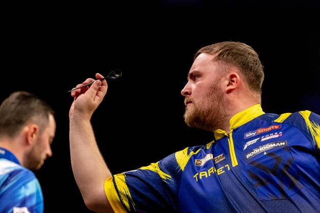 Darts BetMGM Premier League Luke Littler during 2nd Semi-Final against Luke Humphries during the BetMGM Premier League darts, at Utilita Arena, Birmingham, UK on 14 May 2026. Birmingham Utilita Arena Midlands UK Editorial use only , Copyright: xManjitxNarotrax PSI-24244-0036