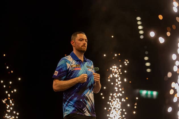 Darts BetMGM Premier League Luke Humphries during 2nd Semi-Final beats Luke Littler and celebrates during the BetMGM Premier League darts, at Utilita Arena, Birmingham, UK on 14 May 2026. Birmingham Utilita Arena Midlands UK Editorial use only , Copyright: xManjitxNarotrax PSI-24244-0038