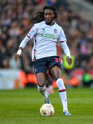 Bradford City v Bolton Wanderers Sky Bet League 1 Ibrahim Cissoko of Bolton Wanderers the Sky Bet League 1 Play-Off Semi-Final Second Leg match at the University of Bradford Stadium, Bradford 14 05 2026 UK Newspapers OUT Copyright: xKarlxVallantinex FIL-23430-0041