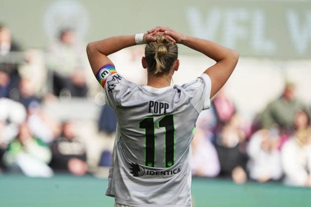 Women Soccer, DFB Pokal Season 2025 2026, Women DFB Pokal final 1 VfL Wolfsburg vs FC Bayern Munich, 14 05 2026, Rheinenergiestadion Köln Alexandra Popp VfL Wolfsburg Action Single Image