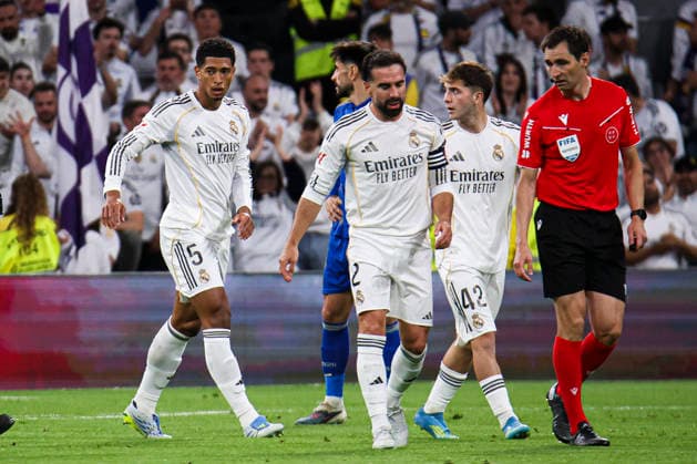 Real Madrid CF vs Real Oviedo, on the 36th matchday of the 2025 26 Spanish First Division May 14, 2026, Madrid, Spain Bellingham celebrates his goal during the Spanish championship LaLiga football match between Real Madrid CF and Real Oviedo on 14 May 2026 at Estadio Santiago Bernabeu in Madrid, Spain Madrid, Spain Madrid Madrid Madrid Spain Copyright: xAlejandroxMatiasx