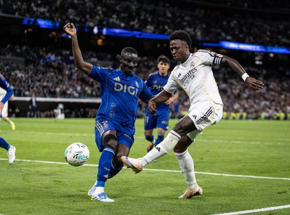 Real Madrid x Oviedo Vini Jr (Real Madrid) in action during the game valid for La Liga at the Santiago Bernabeu stadium, in Madrid, today May 14, 2026. Copyright: xx 5H5A4961