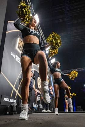 RECORD DATE NOT STATED 14th May 2026, Utilita Arena, Birmingham, Midlands, England; 2026 PDC Bet MGM Premier League Darts Night Fourteen; The PDC dancers on stage GodfreyxPitt