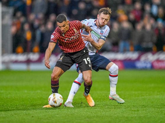 Bradford City v Bolton Wanderers Sky Bet League 1 Kayden Jackson of Bradford City the Sky Bet League 1 Play-Off Semi-Final Second Leg match at the University of Bradford Stadium, Bradford 14 05 2026 UK Newspapers OUT Copyright: xKarlxVallantinex FIL-23430-0048