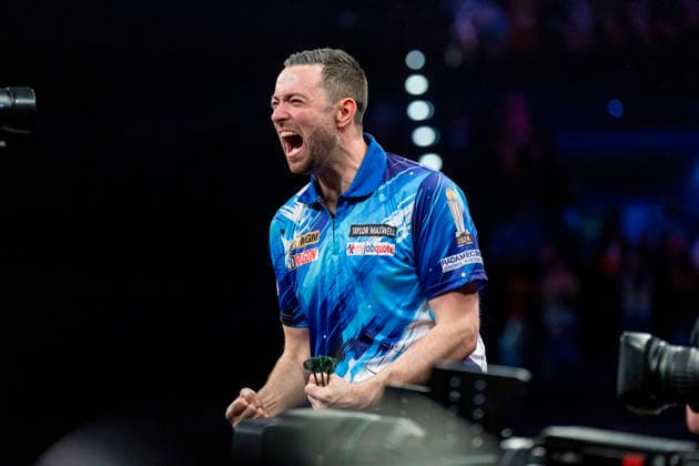 2026 BetMGM Premier League Darts, Night 15, Birmingham Luke Humphries celebrates winning against Gerwyn Price during the 2026 BetMGM Premier League Darts, Night 15 at the Utilita Arena, Birmingham, England on 14 May 2026 Credit: Alex Young Every Second Media Editorial use only. All images are copyright Every Second Media Limited. No images may be reproduced without prior permission. Copyright: xIMAGO EveryxSecondxMediax ESM-1992-0048 AlexxYoungx xEveryxSecondxMediax