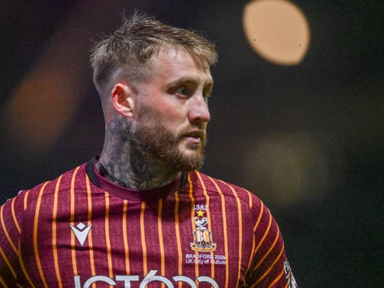 Bradford City v Bolton Wanderers Sky Bet League 1 Stephen Humphrys of Bradford City the Sky Bet League 1 Play-Off Semi-Final Second Leg match at the University of Bradford Stadium, Bradford 14 05 2026 UK Newspapers OUT Copyright: xKarlxVallantinex FIL-23430-0066