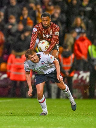 Bradford City v Bolton Wanderers Sky Bet League 1 Ibou Touray of Bradford City the Sky Bet League 1 Play-Off Semi-Final Second Leg match at the University of Bradford Stadium, Bradford 14 05 2026 UK Newspapers OUT Copyright: xKarlxVallantinex FIL-23430-0069