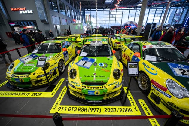 Numerous Manthey Racing vehicles will be on display at the Ring Boulevard in Nürburg Rhineland-Palatinate Germany as part of the 24-hour race at the Nürburgring and to celebrate the companys 30th anniversary.