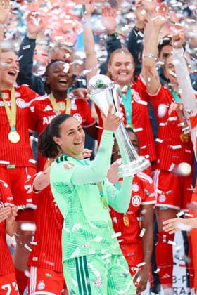 DFB Cup 46 Womens Final, VfL Wolfsburg FC Bayern Munich, 14 05 2026 Maria Luisa Grohs FC Bayern Munich, 1 DFB Cup 46 Womens Final, VfL Wolfsburg FC Bayern Munich Cologne, RheinEnergieSTADION 14 05 2025 Copyright: xBEAUTIFULxSPORTS Freisenx
