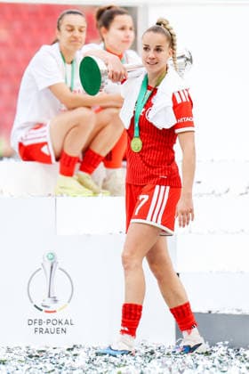 DFB Cup 46 Womens Final, VfL Wolfsburg FC Bayern Munich, 14 05 2026 Giulia Gwinn FC Bayern Munich, 7 DFB Cup 46 Womens Final, VfL Wolfsburg FC Bayern Munich Cologne, RheinEnergieSTADION 14 05 2025 Copyright: xBEAUTIFULxSPORTS Freisenx