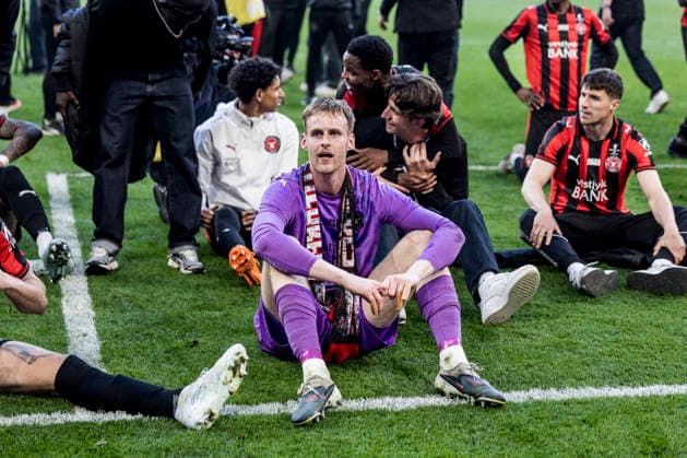 FC Copenhagen v FC Midtjylland, Oddset Cup final 2026, Copenhagen, Denmark Copenhagen, Denmark. 14th, May 2026. Goalkeeper Elias Olafsson of FC Midtjylland seen after the 2026 Oddset Cup final between FC Copenhagen and FC Midtjylland at Parken in Copenhagen. Denmark, Copenhagen  Copyright: xGonzalesxPhoto LassexLagonix