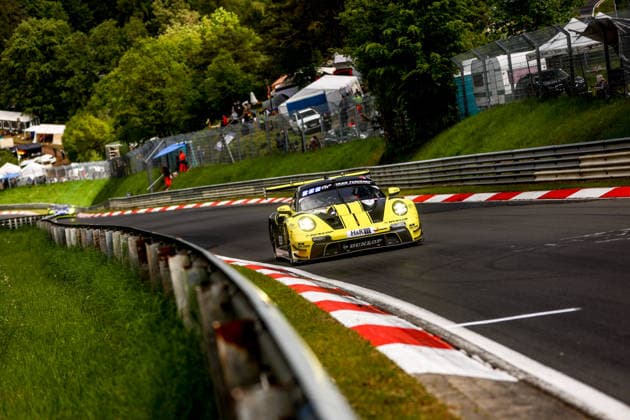 54. ADAC RAVENOL 24h Nürburgring 2026 17 Porsche 911 GT3 R (992) Evo26, Dunlop Motorsport: Julien Andlauer, Dorian Boccolacci, Nico Menzel, Alessio Picariello - picture by Gruppe C Photography Nürburg Nürburgring Rheinland-Pfalz Germany Copyright: xGruppexCxPhotographyx