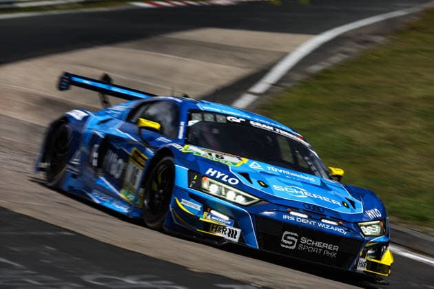54. ADAC RAVENOL 24h Nürburgring 2026 16 Audi R8 LMS GT3 evo II, Scherer PHX: Christopher Haase, Alexander Sims, Ben Green - picture by Gruppe C Photography Nürburg Nürburgring Rheinland-Pfalz Germany Copyright: xGruppexCxPhotographyx