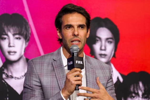 Global Citizen and FIFA announce World Cup Final Halftime Show Brazilian former soccer player Kaka speaks during Global Citizen NOW in New York, New York, USA, 14 May 2026. Global Citizen and FIFA announced that the FIFA World Cup, WM, Weltmeisterschaft, Fussball Final Halftime Show on 19 July will feature Madonna, Shakira, and BTS as headliners. NEW YORK NEW YORK United States  Copyright: xSARAHxYENESELx