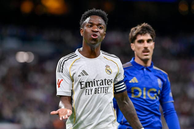 May 14, 2026, Madrid, Madrid, Spain: VINICIUS JUNIOR of Real Madrid CF during the match corresponding to the thirty-six round of the 2025 26 First Division National League Championship between REAL MADRID C.F. Vs REAL OVIEDO, played at the Bernabeu Stadium on May 14, 2026, in Madrid, Spain. Madrid Spain - ZUMAc312 20260514_zsp_c312_036 Copyright: xOscarxManuelxSanchezx