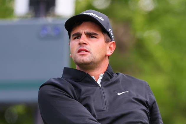 NEWTON SQUARE, PA - MAY 14: Casey Jarvis of South Africa tees off at the tenth tee during round 1 of the 2026 PGA, Golf Herren Championship on May 14, 2026 at Aronimink Golf Club in Newtown Square, Pennsylvania. (Photo by Rich Graessle Icon Sportswire) GOLF: MAY 14 PGA PGA Championship EDITORIAL USE ONLY Icon260514254851