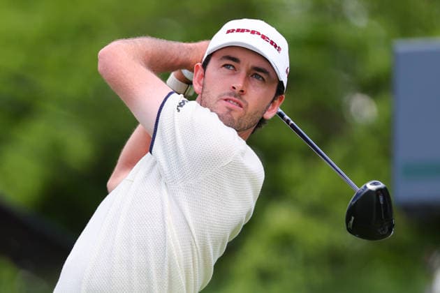 NEWTON SQUARE, PA - MAY 14: Elvis Smylie of Australia tees off at the tenth tee during round 1 of the 2026 PGA, Golf Herren Championship on May 14, 2026 at Aronimink Golf Club in Newtown Square, Pennsylvania. (Photo by Rich Graessle Icon Sportswire) GOLF: MAY 14 PGA PGA Championship EDITORIAL USE ONLY Icon260514255051