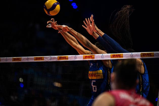 IPA84697415 - Italian Block - BPER Test Match - Italy Women vs France Women. Biella Forum in Biella, Italy on May 14, 2026.  Copyright: xRiccardoxSpadettoxDexPaulis IPAxSportx xx 84697415