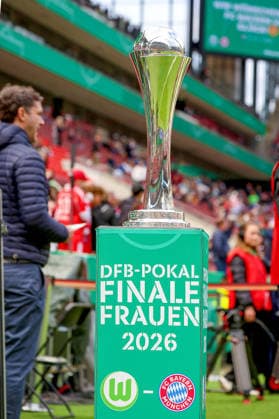2026 05 14, xsscx, Football, Final DFB Cup Women, VfL Wolfsburg FC Bayern Munich, Season 2025 2026, Rhein Energie Stadion in Cologne The DFB Cup before the match DFB regulations prohibit any use of photographs as image sequences and or quasi video Photo xSandraxScherningxPressefotoKochx Nordrhein Westfalen Germany