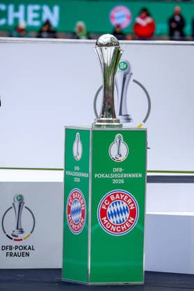 2026 05 14, xsscx, Football, Final DFB Cup Women, VfL Wolfsburg FC Bayern Munich, Season 2025 2026, Rhein Energie Stadium in Cologne The DFB Cup before the handover DFB regulations prohibit any use of photographs as image sequences and or quasi video Photo xSandraxScherningxPressefotoKochx Nordrhein Westfalen Germany