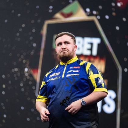 RECORD DATE NOT STATED 14th May 2026, Utilita Arena, Birmingham, Midlands, England; 2026 PDC Bet MGM Premier League Darts Night Fourteen; Luke Littler GodfreyxPitt