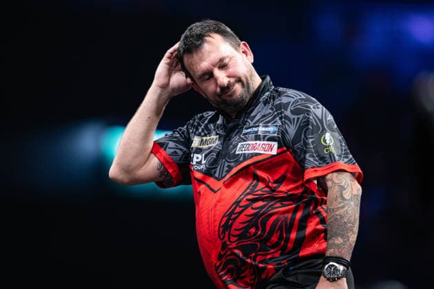 RECORD DATE NOT STATED 14th May 2026, Utilita Arena, Birmingham, Midlands, England; 2026 PDC Bet MGM Premier League Darts Night Fourteen; Jonny Clayton misses a double in his quarter final match against Luke Littler GodfreyxPitt