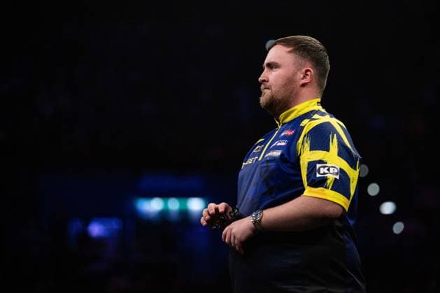 RECORD DATE NOT STATED 14th May 2026, Utilita Arena, Birmingham, Midlands, England; 2026 PDC Bet MGM Premier League Darts Night Fourteen; Luke Littler GodfreyxPitt