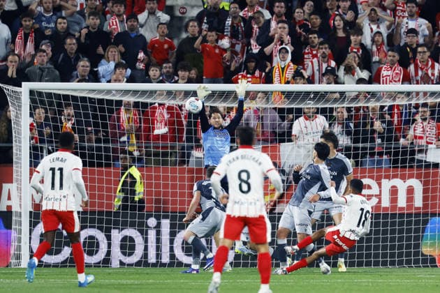 Alejandro Remiro (Sociedad), MAY 14, 2026 - Football Soccer : Spanish La Liga EA Sports match between Girona FC 1-1 Real Sociedad at the Munincipal Montilivi in Girona, Spain. Noxthirdxpartyxsales  aflo_330413317