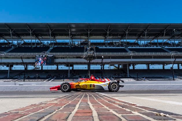 May 14, 2026, Speedway, In, USA: NTT IndyCar, Indy Car, IRL, USA SERIES driver, JOSEF NEWGARDEN (2) (USA) of Nashville, TN, crosses the yard of bricks during a practice session for the Indianapolis 500 race at the Indianapolis Motor Speedway in SPEEDWAY IN. NTT INDYCAR SERIES: May 14, 2026: Indianapolis 500: Josef Newgarden  - ZUMAa161 20260514_aaa_a161_025 Copyright: xWalterxG.xArcexSr.x