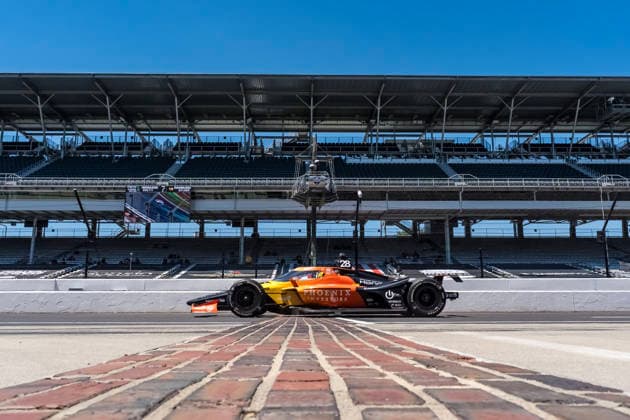 May 14, 2026, Speedway, In, USA: NTT IndyCar, Indy Car, IRL, USA SERIES driver, MARCUS ERICSSON (28) (SWE) of Kumla, Sweden, crosses the yard of bricks during a practice session for the Indianapolis 500 race at the Indianapolis Motor Speedway in SPEEDWAY IN. NTT INDYCAR SERIES: May 14, 2026: Indianapolis 500: Marcus Ericsson  - ZUMAa161 20260514_aaa_a161_028 Copyright: xWalterxG.xArcexSr.x