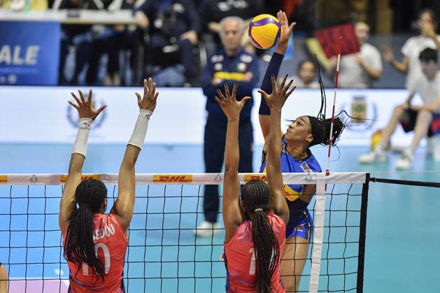 IPA84703399 - Biella, Italy May 14, 2026, Biella Forum BPER Test Match of the women s national volleyball team between Italy and France at Biella Forum Loveth Omoruyi (21)ITA in action during Test Match of the women s national volleyball team between Italy and France at Biella Forum  Copyright: xTonelloxAbozzi IPAxSportx xx 84703399