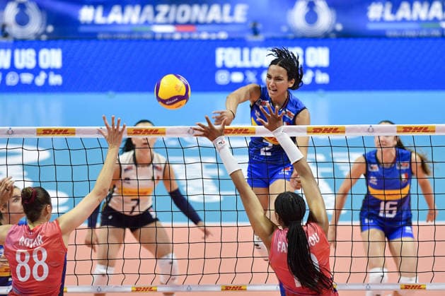 VOLLEY - Amichevole - BPER Test Match - Italy Women vs France Women Photo by IPA ABACAPRESS.COM84703345 - Biella, Italy 14 May 2026, Biella Forum BPER Test Match of the women s national volleyball team between Italy and France at Biella Forum Denise Meli (2)ITA in action during Test Match of the women s national volleyball team between Italy and France at Biella Forum Biella Italy  Copyright: xIPAxSport ABACAx