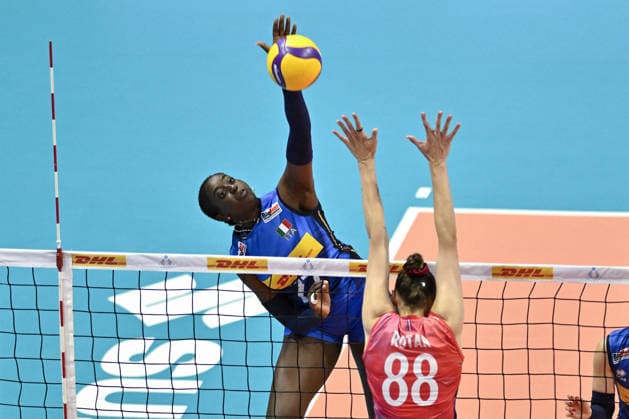 VOLLEY - Amichevole - BPER Test Match - Italy Women vs France Women Photo by IPA ABACAPRESS.COM84703381 - Biella, Italy 14 May 2026, Biella Forum BPER Test Match of the women s national volleyball team between Italy and France at Biella Forum Diop Binto (27)ITA in action during Test Match of the women s national volleyball team between Italy and France at Biella Forum Biella Italy  Copyright: xIPAxSport ABACAx