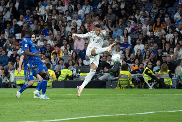 May 14, 2026, Madrid, Spain: Kylian MbappÃ of Real Madrid seen in action during the EA SPORTS La Liga 2025-2026 match between Real Madrid and Real Oviedo, played at the Santiago BernabÃ u Stadium. Final score: Real Madrid 2 - Real Oviedo 0 Madrid Spain - ZUMAs197 20260514_aaa_s197_424 Copyright: xDavidxCanalesx