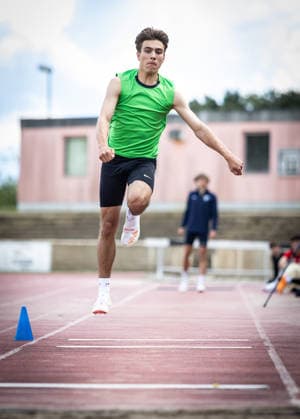 7 Wiesbadener Sprungmeeting WI JUMP Wiesbaden, 14 05 2026 Felix Remmele TV 1891 Bürstadt in triple jump 7 Wiesbadener Sprungmeeting WI JUMP on 14 05 2026 at the Helmut Schön Sportpark in Wiesbaden Hessen Copyright: xBEAUTIFULxSPORTS R.xSchmittx