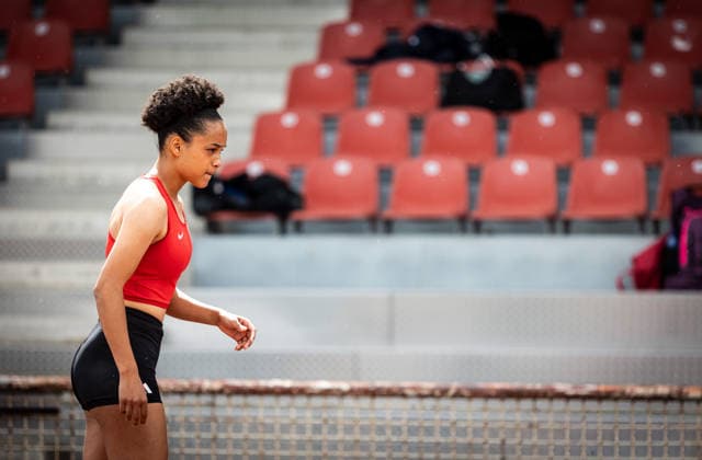 7 Wiesbadener Sprungmeeting WI JUMP Wiesbaden, 14 05 2026 Focused Josephina Engel ASC Darmstadt in triple jump 7 Wiesbadener Sprungmeeting WI JUMP on 14 05 2026 at Helmut Schön Sportpark in Wiesbaden Hessen Copyright: xBEAUTIFULxSPORTS R.xSchmittx