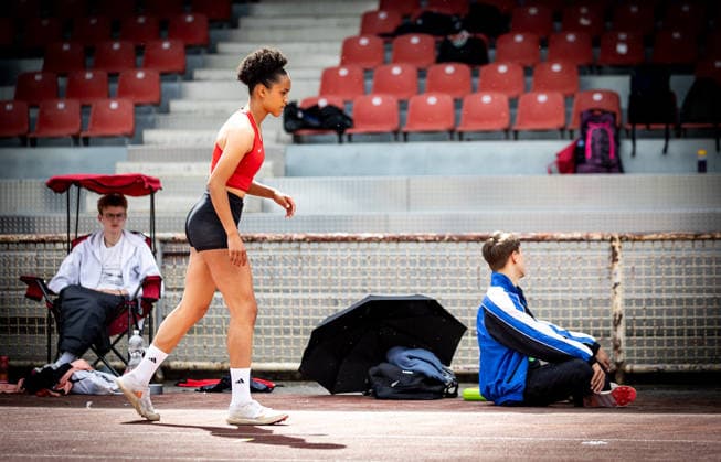 7 Wiesbadener Sprungmeeting WI JUMP Wiesbaden, 14 05 2026 Focused Josephina Engel ASC Darmstadt in triple jump 7 Wiesbadener Sprungmeeting WI JUMP on 14 05 2026 at Helmut Schön Sportpark in Wiesbaden Hessen Copyright: xBEAUTIFULxSPORTS R.xSchmittx