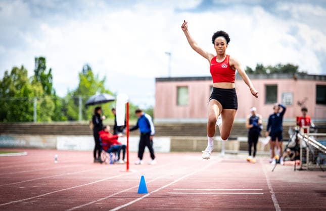 7 Wiesbadener Sprungmeeting WI JUMP Wiesbaden, 14 05 2026 Josephina Engel ASC Darmstadt in triple jump 7 Wiesbadener Sprungmeeting WI JUMP on 14 05 2026 at Helmut Schön Sportpark in Wiesbaden Hessen Copyright: xBEAUTIFULxSPORTS R.xSchmittx