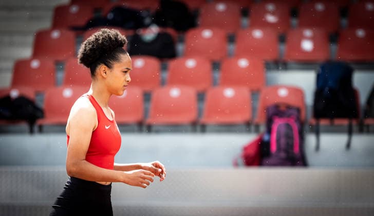 7 Wiesbadener Sprungmeeting WI JUMP Wiesbaden, 14 05 2026 Focused Josephina Engel ASC Darmstadt in triple jump 7 Wiesbadener Sprungmeeting WI JUMP on 14 05 2026 at Helmut Schön Sportpark in Wiesbaden Hessen Copyright: xBEAUTIFULxSPORTS R.xSchmittx