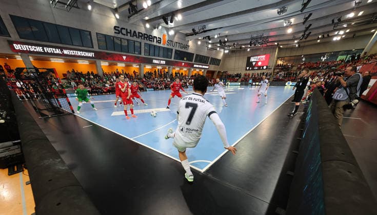 Stuttgart , Futsal Bundesliga Final German Championship Game 2 , TSV Weilimdorf vs HOT 05 Futsal , Overview Scharrena