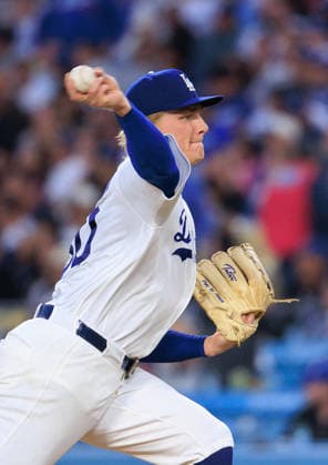 May 14, 2026, Los Angeles, California, USA: Starting pitcher, Emmet Sheehan 80 of the Los Angeles Dodgers during a regular season MLB, Baseball Herren, USA game against the San Francisco Giants on Thursday May 14, 2026 at Dodger Stadium in Los Angeles, California. Dodgers defeat Giants, 5-2. JAVIER ROJAS PI Dodgers Defeat Giants, 5-2 - ZUMAp124 20260514_zaa_p124_006 Copyright: xJavierxRojasx