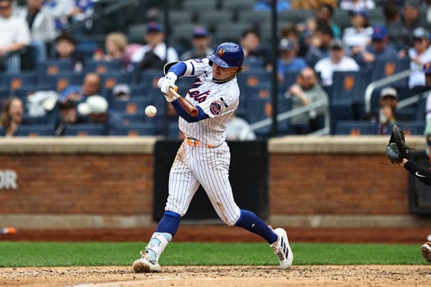 MLB, Baseball Herren, USA Tigers Vs. Mets New York Mets player Carson Benge 3 singles during the eighth inning of a baseball game against the Detroit Tigers at Citi Field in Flushing, New York, on May 14, 2026. Flushing N.Y. United States  Copyright: xGordonxDonovanx originalFilename:donovan-mlbtiger260514_npUaS.jpg