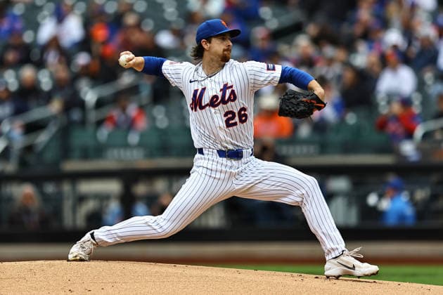 MLB, Baseball Herren, USA Tigers Vs. Mets New York Mets starting pitcher Nolan McLean 26 throws during the first inning of a baseball game against the Detroit Tigers at Citi Field in Flushing, New York, on May 14, 2026. Flushing N.Y. United States  Copyright: xGordonxDonovanx originalFilename:donovan-mlbtiger260514_np7Z0.jpg