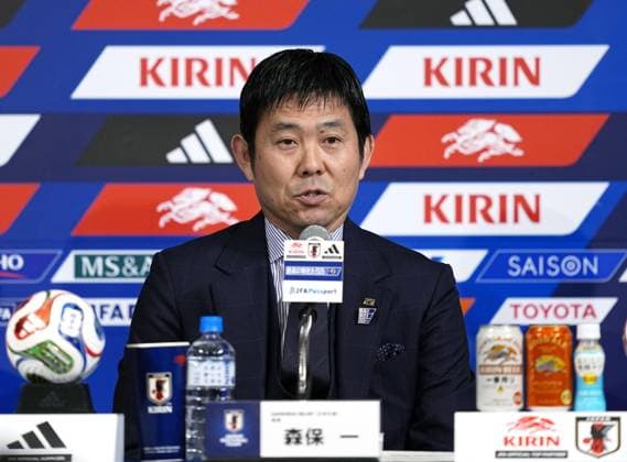 Football: Moriyasu announces World Cup squad Hajime Moriyasu, the manager of Japan s national football team, announces the 26-man squad to play at the 2026 World Cup in Canada, Mexico and the United States in June and July during a press conference, PK, Pressekonferenz in Tokyo on May 15, 2026.  A14AA0005560403P