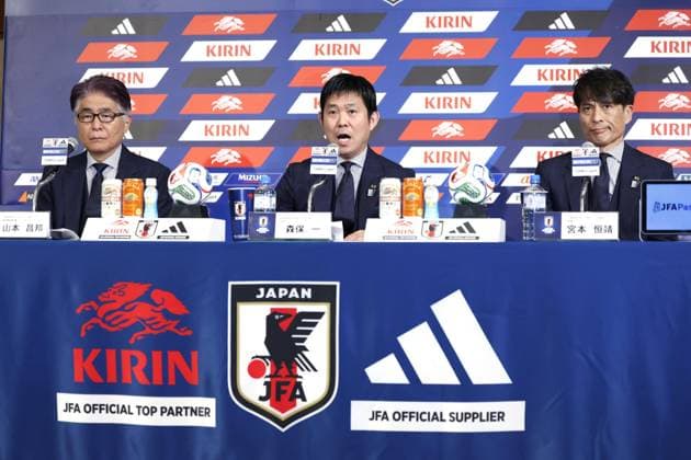 Football, FIFA World Cup, Japan national team press conference in Tokyo