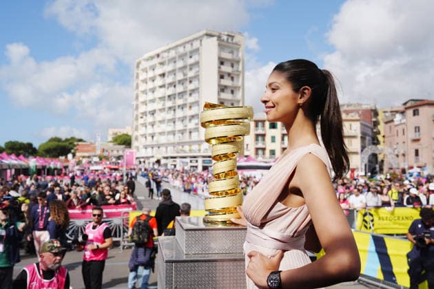 The trophy (trofeo senza fine) during Stage 7 of the Giro d™Italia from Formia to Blockhaus, Italy. Friday May 15, 2026.  Copyright: xMassimoxPaolonex xLaPressex