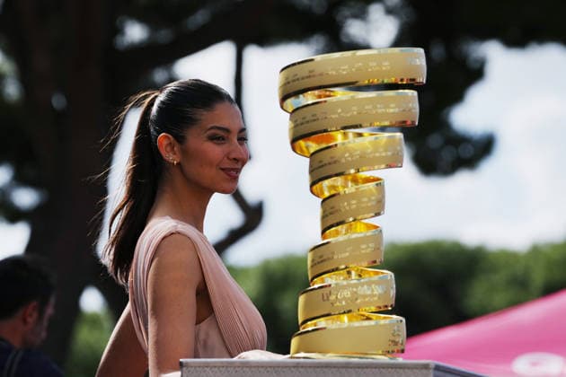 The trophy during Stage 7 of the Giro d™Italia, from Formia to Blockhaus, Italy, Friday, May 15, 2026.  Copyright: xGIanMattiaxD™Alberto LaPressex