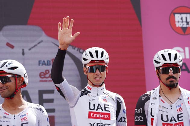 Switzerland™s Jan Christen of UAE Team Emirates XRG during Stage 7 of the Giro d™Italia from Formia to Blockhaus, Italy. Friday May 15, 2026.  Copyright: xMassimoxPaolonex xLaPressex